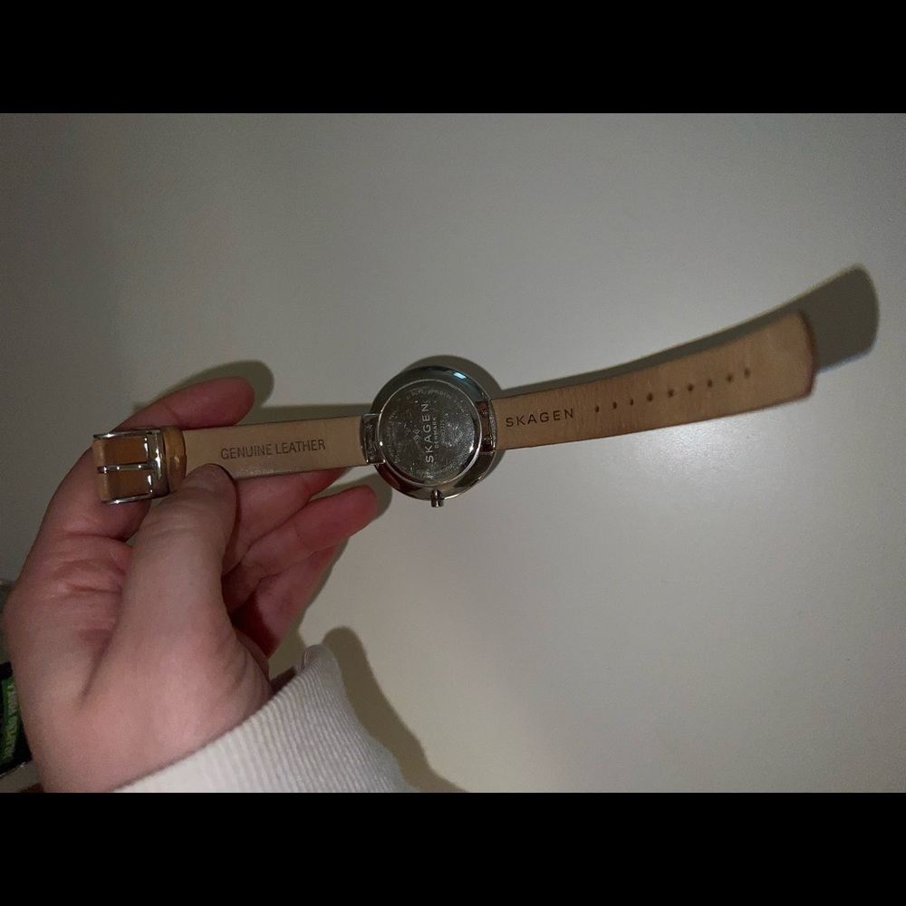 Skagen Genuine Leather Womens Watch